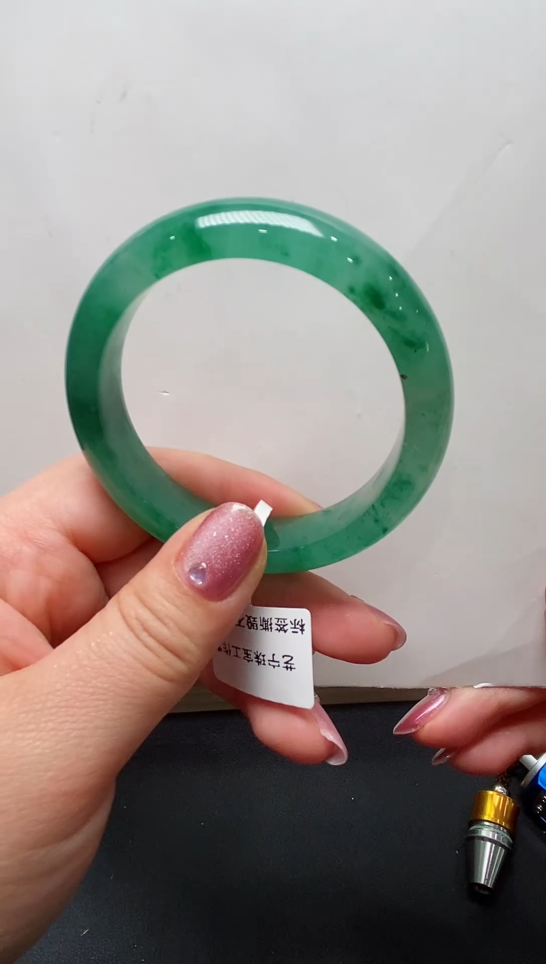 【闪购商品】石英质玉手镯未镶嵌非洲翠（独龙玉）08