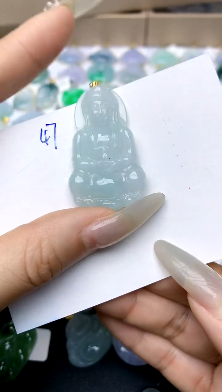 【闪购商品】翡翠颈饰18K金镶嵌天然A货翡翠
