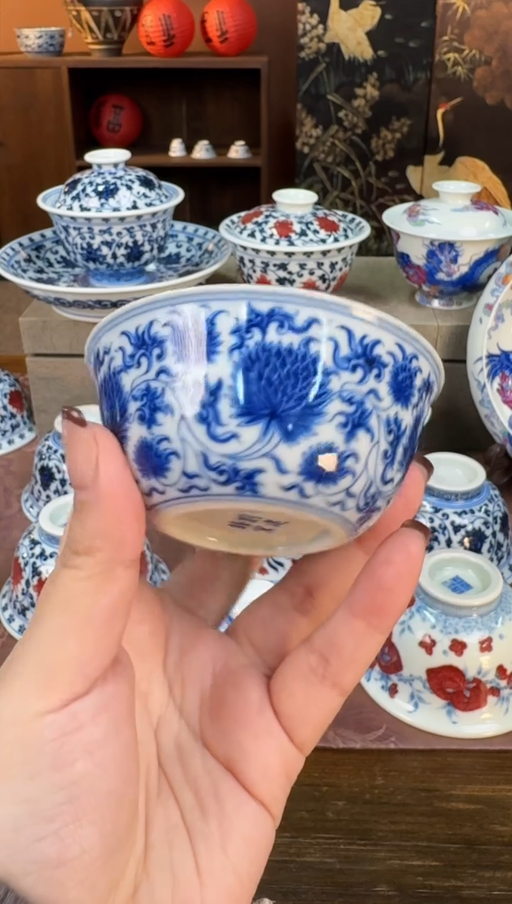 【闪购商品】杯刘建锋窑团菊缸杯