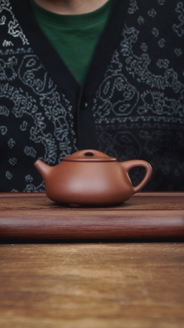 【闪购商品】紫砂茶壶350ml JMZ景舟石瓢 紫泥