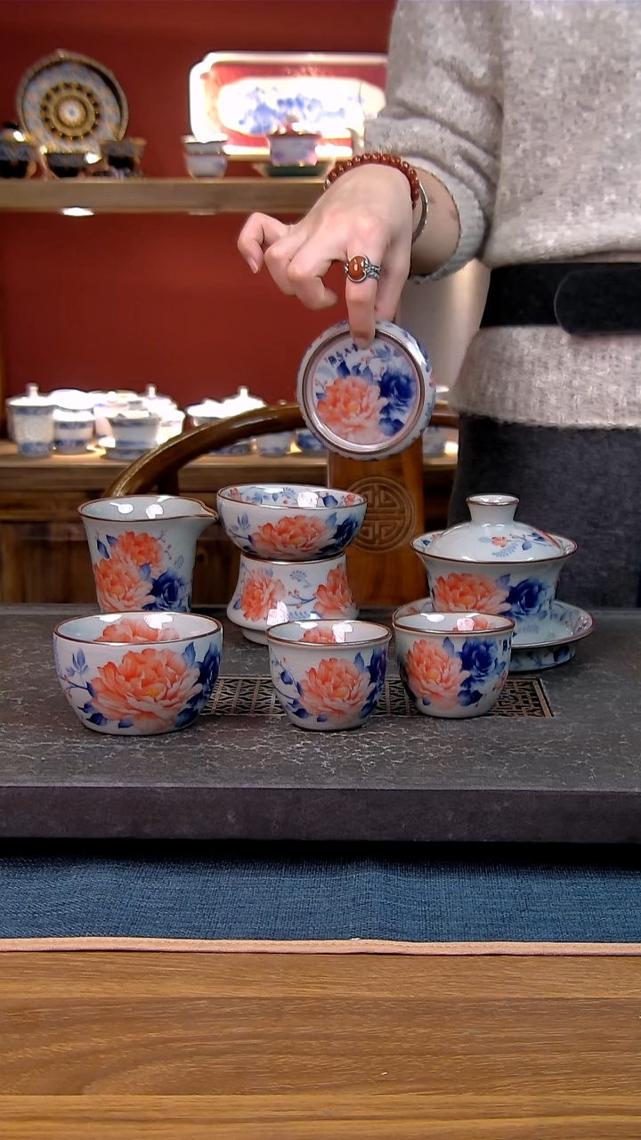 简装家用款7件套 老陶泥开片纹陶瓷茶具