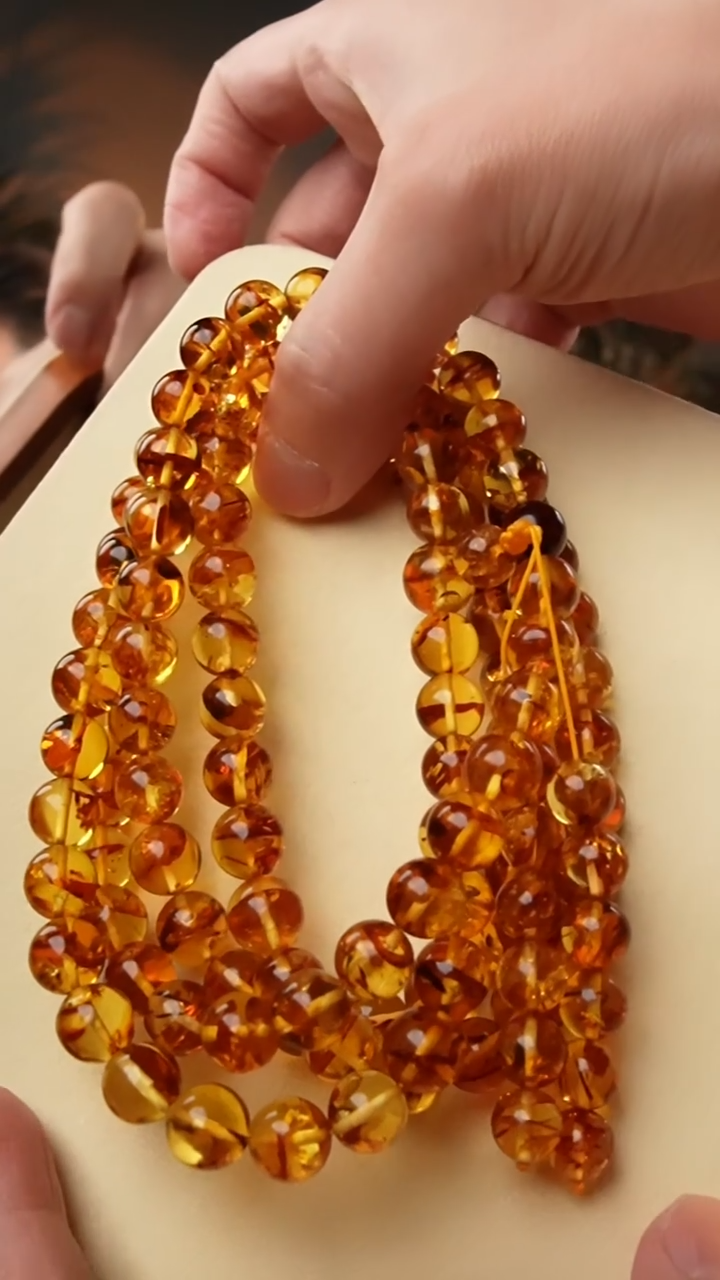 【闪购商品】琥珀颈饰未镶嵌10+花珀108
