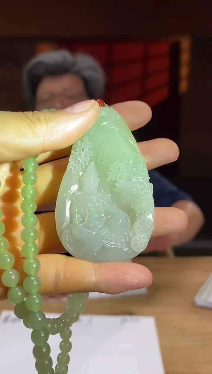 和田玉未镶嵌颈饰D620