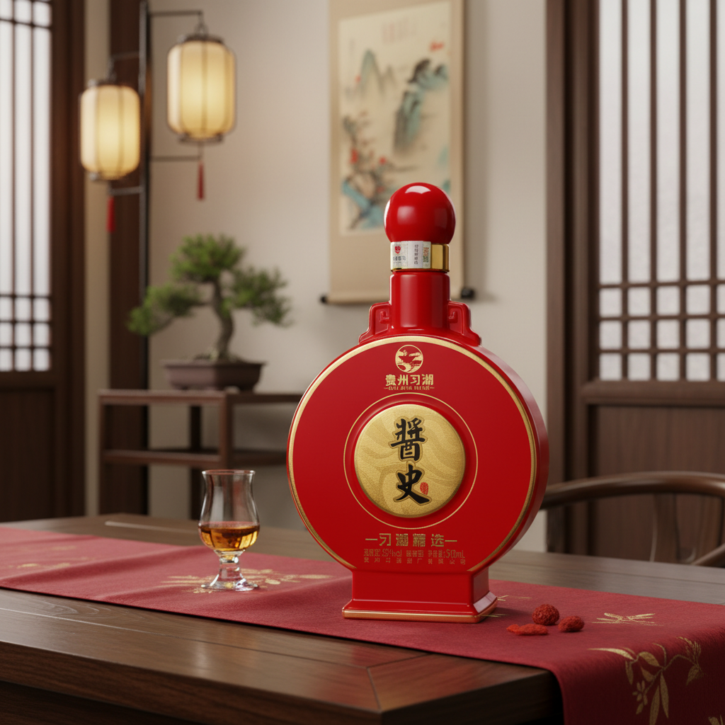 百年酱史贵州纯粮酱香型53度高度白酒适合收藏品鉴500ml