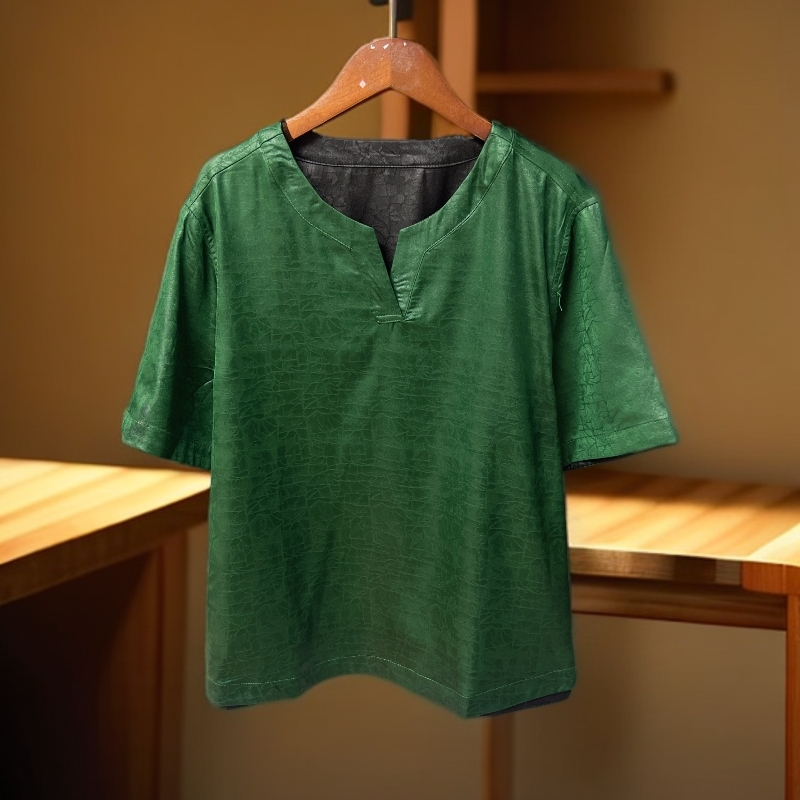 075【巧姐专属】新款复古中国风双面油龟上衣