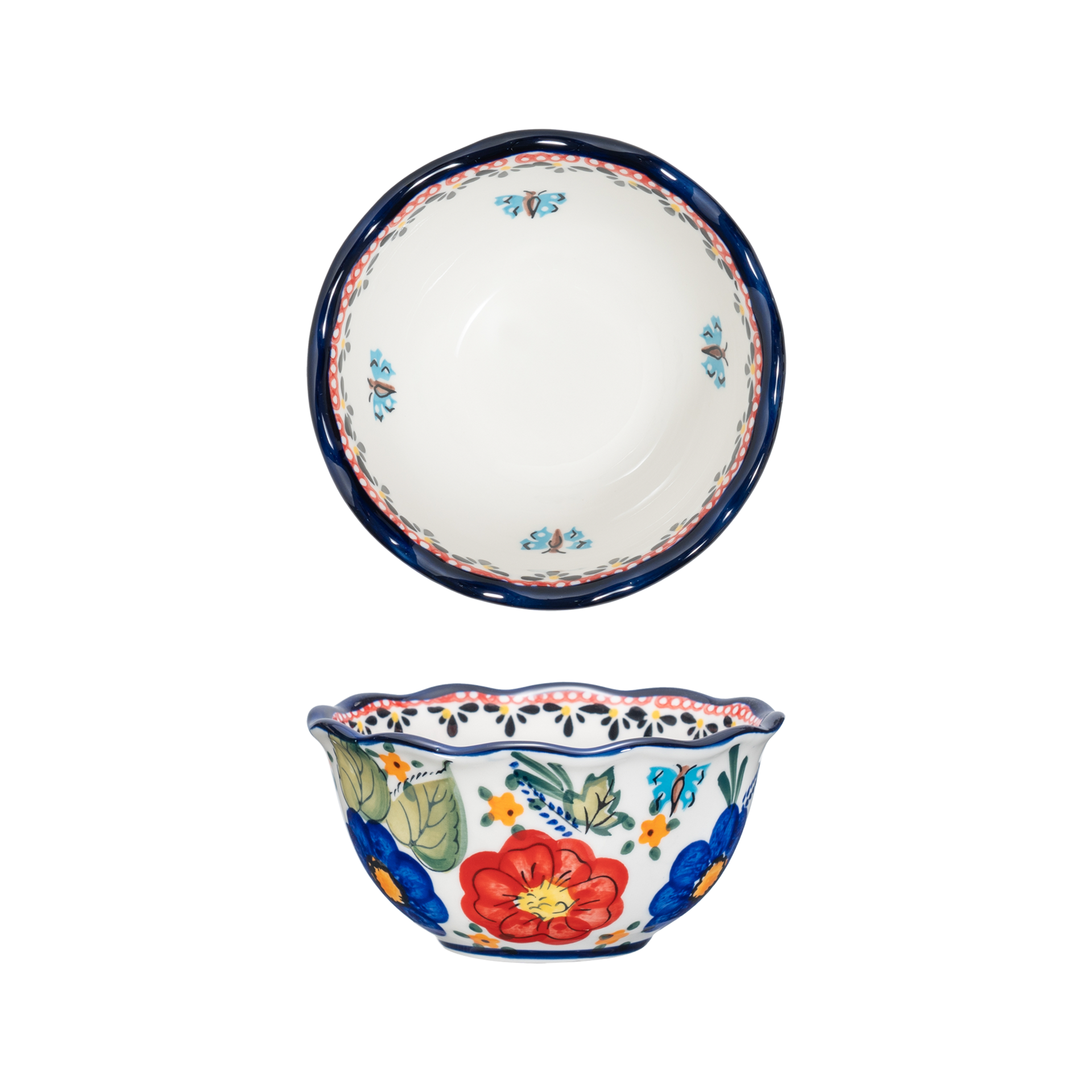 【SILESIA/出口原单】手绘西里西亚-5英寸花边碗六个装（六碗）