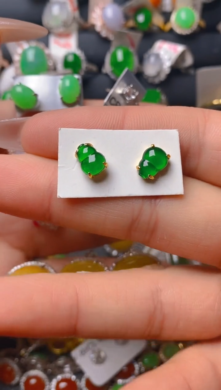 【闪购商品】翡翠戒指银S925镶嵌天然A货翡翠1