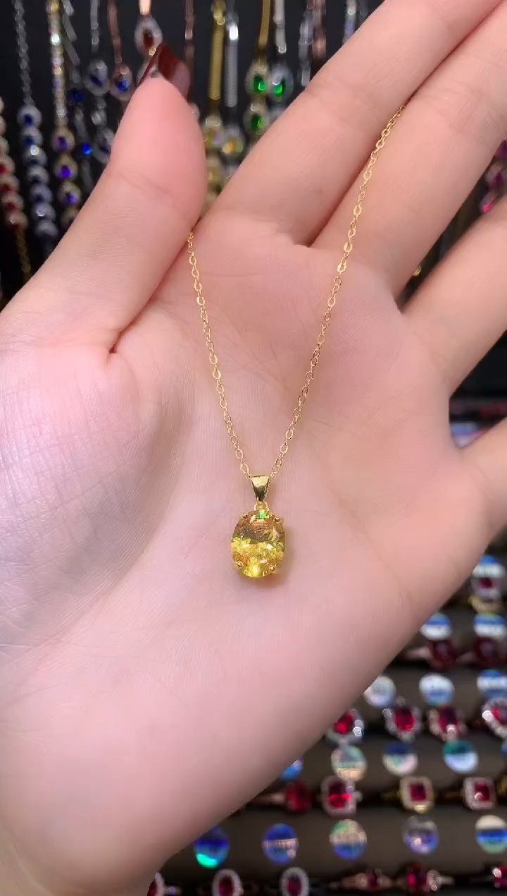 【闪购商品】水晶吊坠(赠链)银S925镶嵌8.10