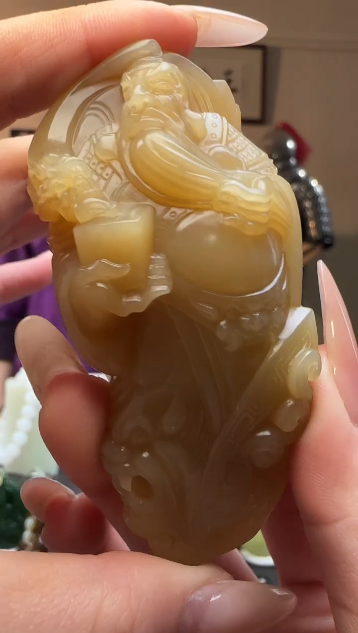 【闪购商品】和田玉关公未镶嵌摆件