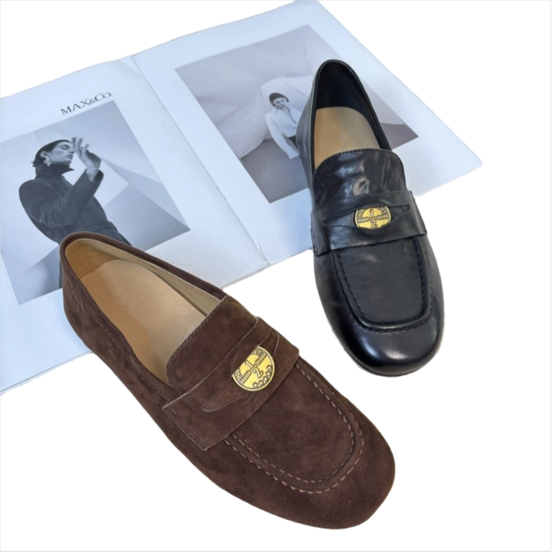 春夏款复古英伦风真皮百搭乐福鞋