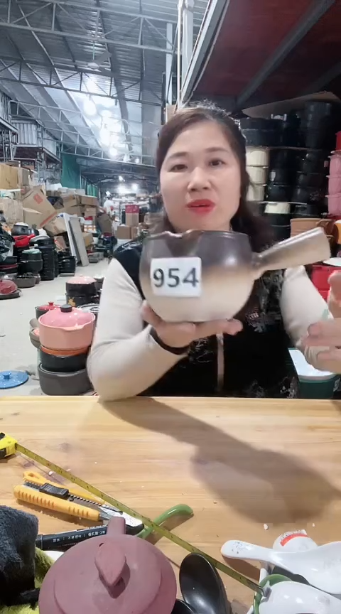 【闪购商品】954瑕疵粗陶手把壶，