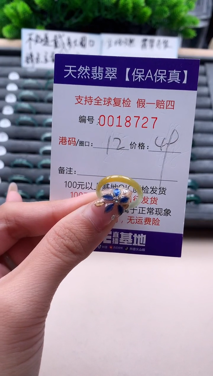 未镶嵌戒指翡翠  18727