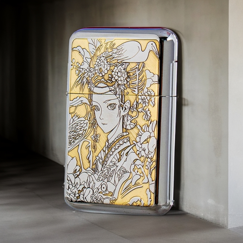 【790-白镍花旦】防风打火机