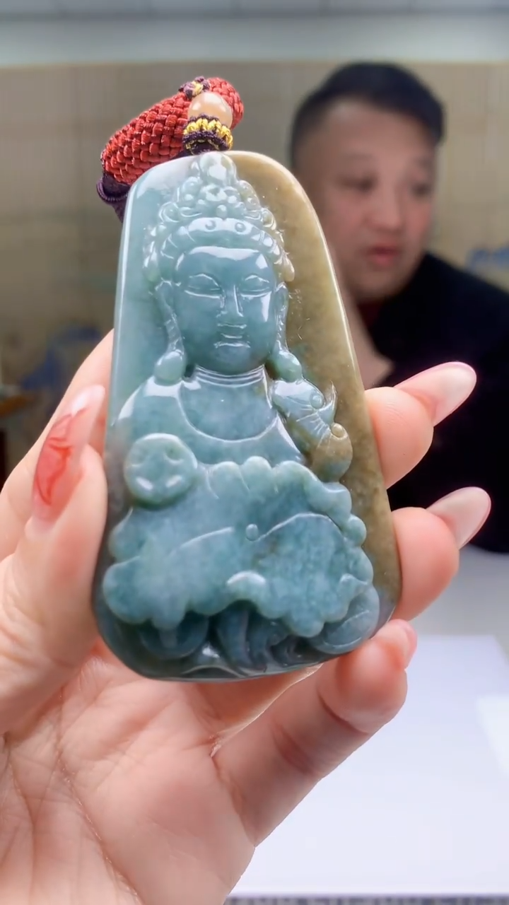 【闪购商品】定制翡翠未镶嵌4969ty-毛货挂件43