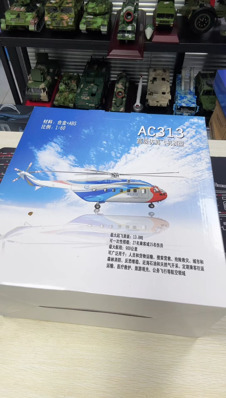 AC313合金飞机模型一个