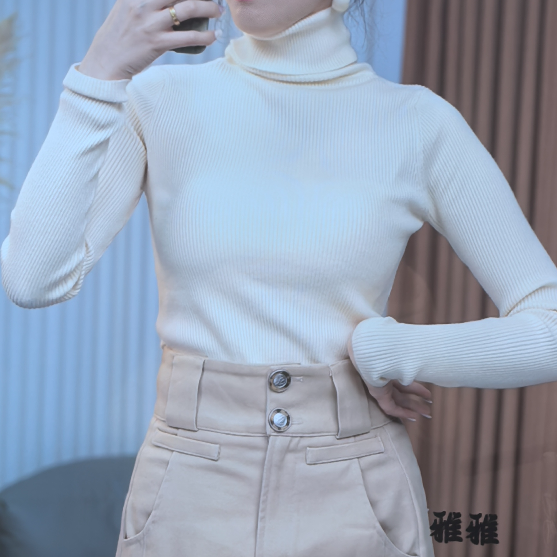   肌理感羊绒打底毛衣（非图片）