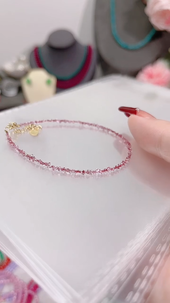 银S925镶嵌手链钻石红99