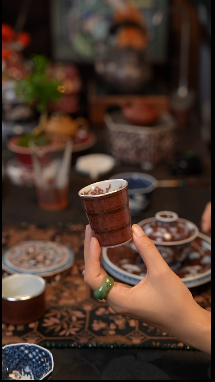 正萌堂枣皮红 景德镇陶瓷