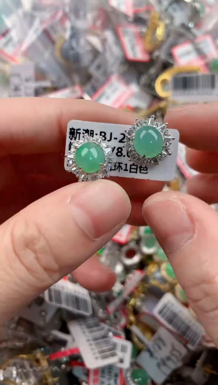 银S925镶嵌戒指翡翠3333----2