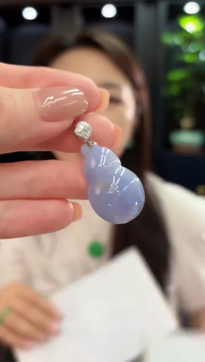 吊坠(不含链)18K金镶嵌翡翠 缅甸A货/支持复检/一件