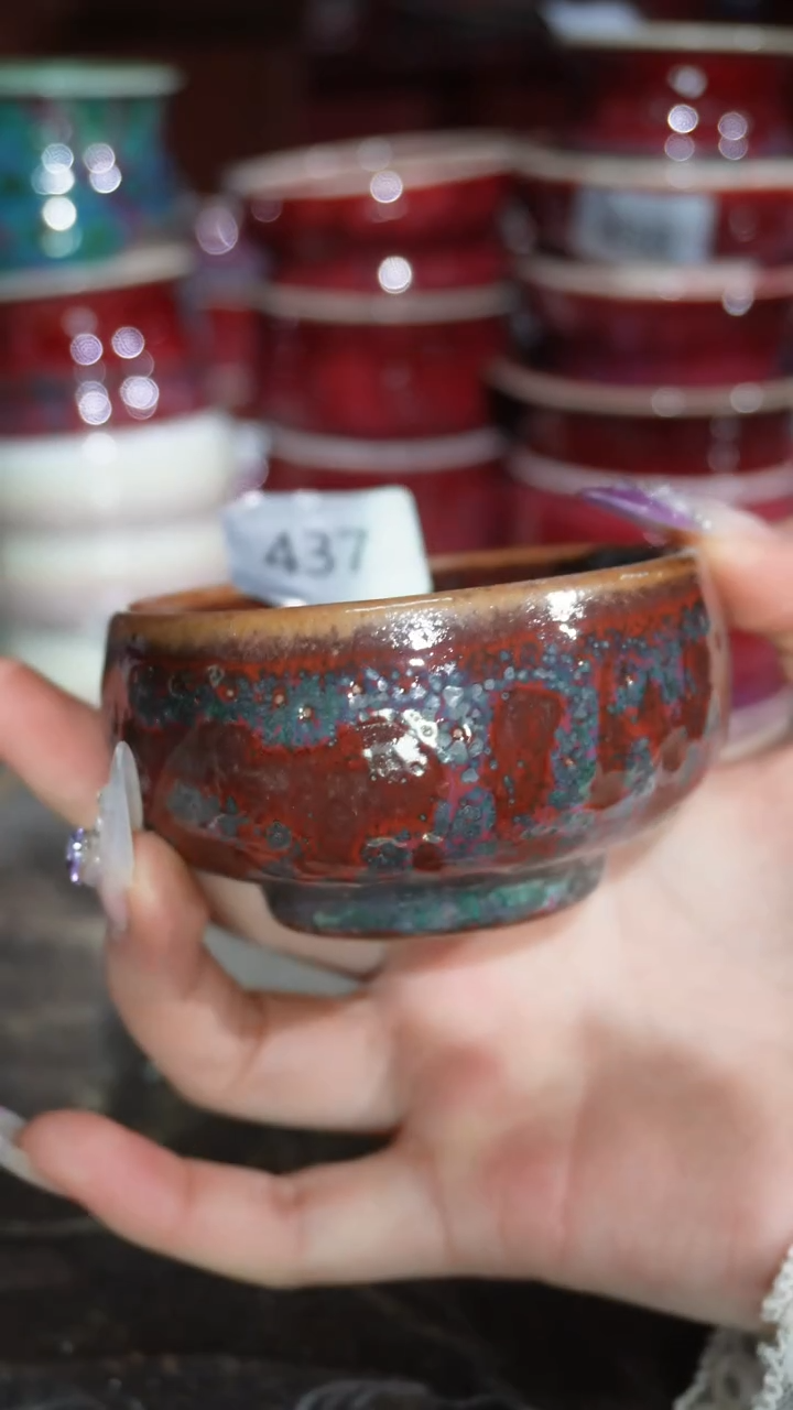 摆件陶精品窑变钧瓷茶器