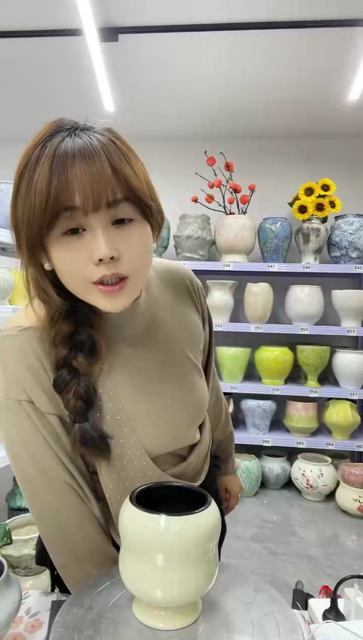 11.8陶瓷花盆直播链接高.      14口10