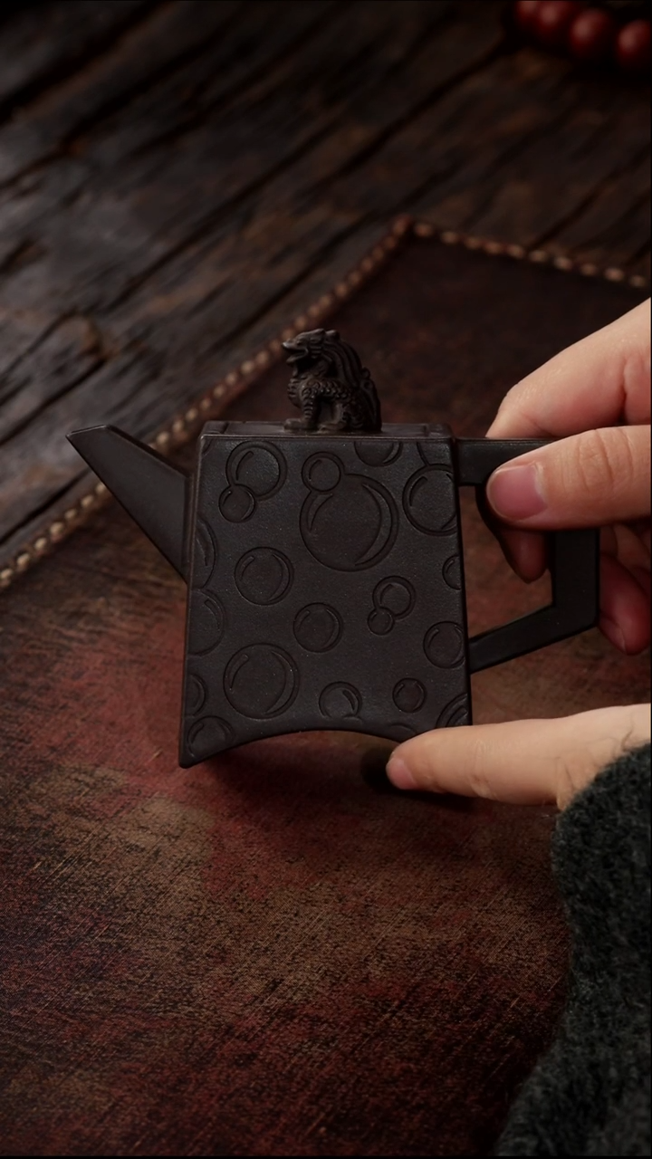 茶杯紫砂非遗茶器-方壶