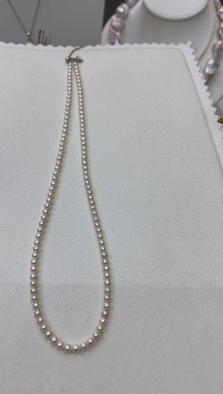 【闪购商品】淡水珍珠银S925镶嵌颈饰3.5-4淡水珍珠