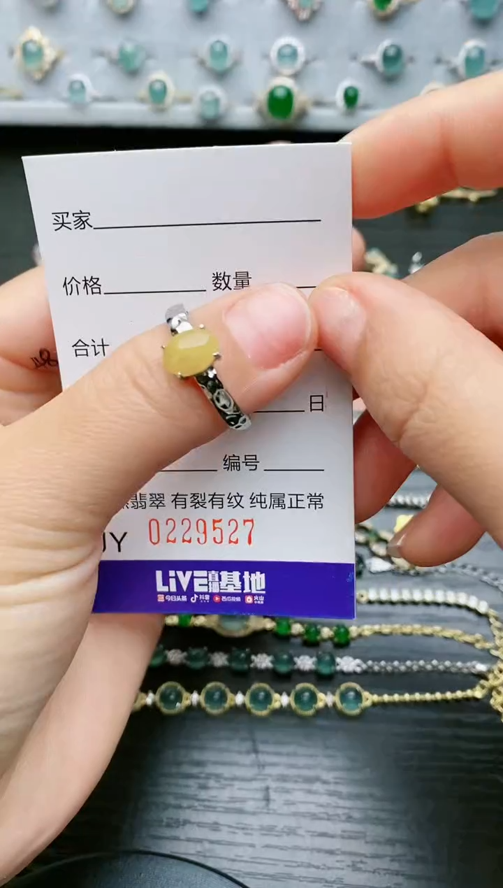 【闪购商品】翡翠戒指银S925镶嵌9527