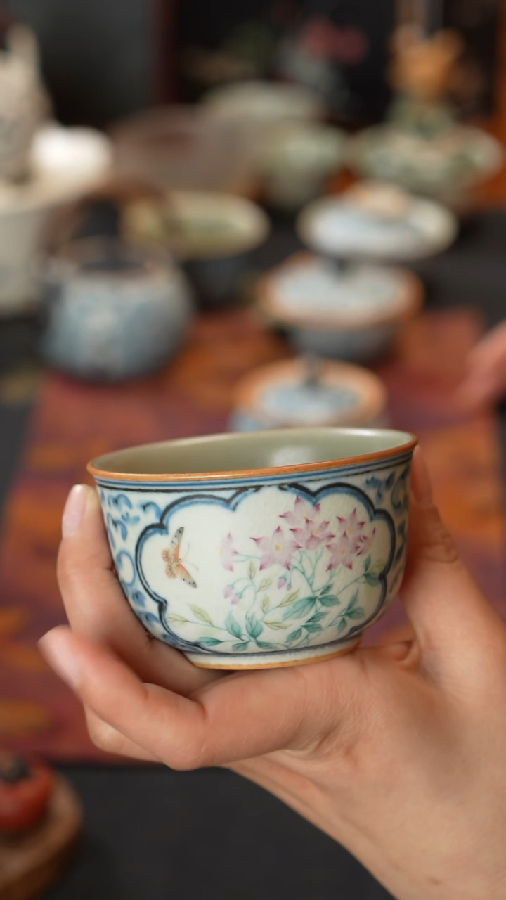 【闪购商品】朴云堂祥云蝶恋花主人杯