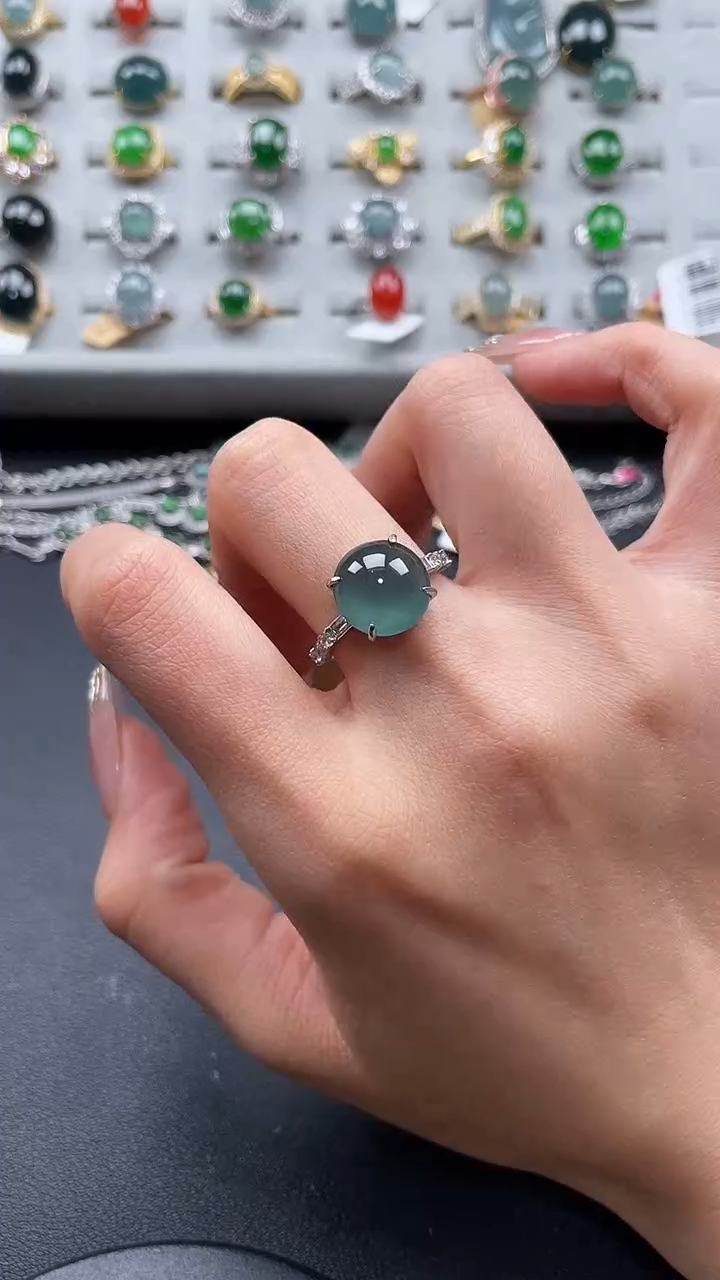 【闪购商品】翡翠戒指银S925镶嵌5746546