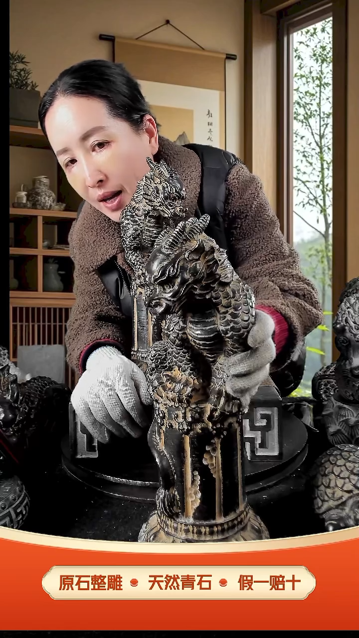 石材立柱麒麟一对