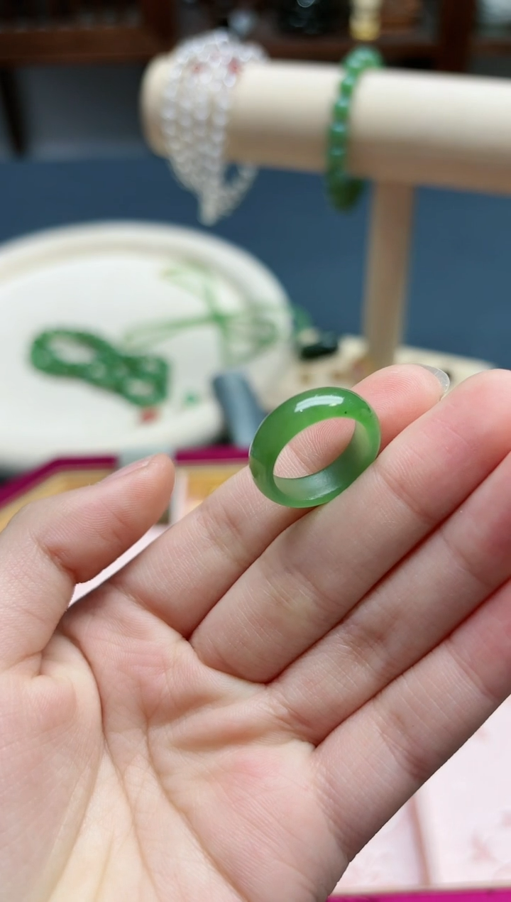 【闪购商品】和田玉指环未镶嵌和田玉10#指环*1 HX