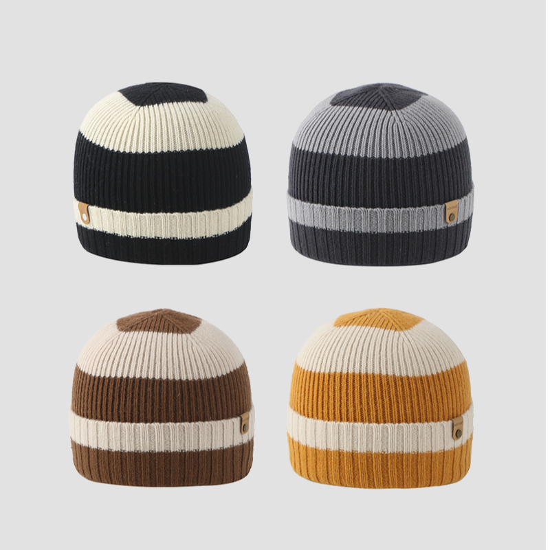 MOSSANTAW25秋冬新款 100%羊毛针织帽 一体形成冷帽5007250010111