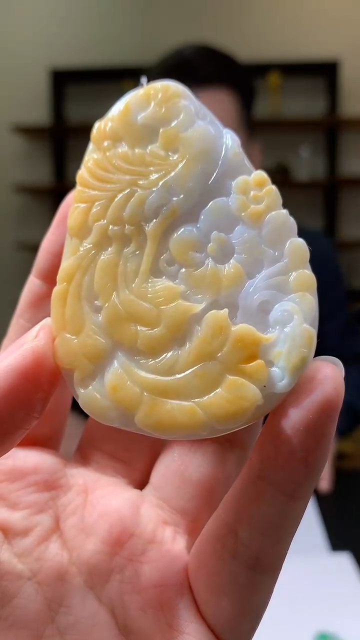 【闪购商品】定制翡翠未镶嵌8046yx-毛货挂件70