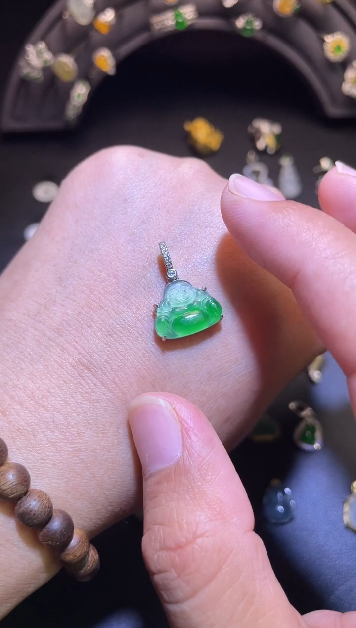 吊坠(不含链)银S925镶嵌翡翠1