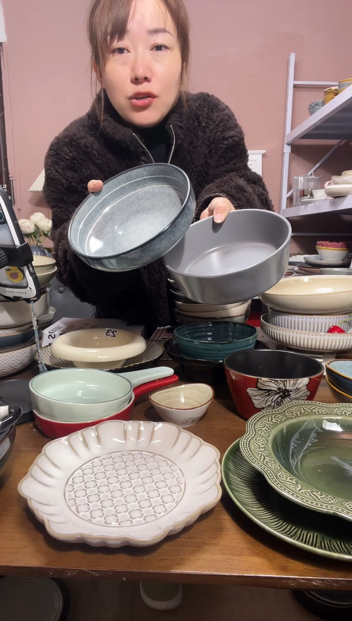 陶瓷微瑕（2个装）青黛+灰色深盘