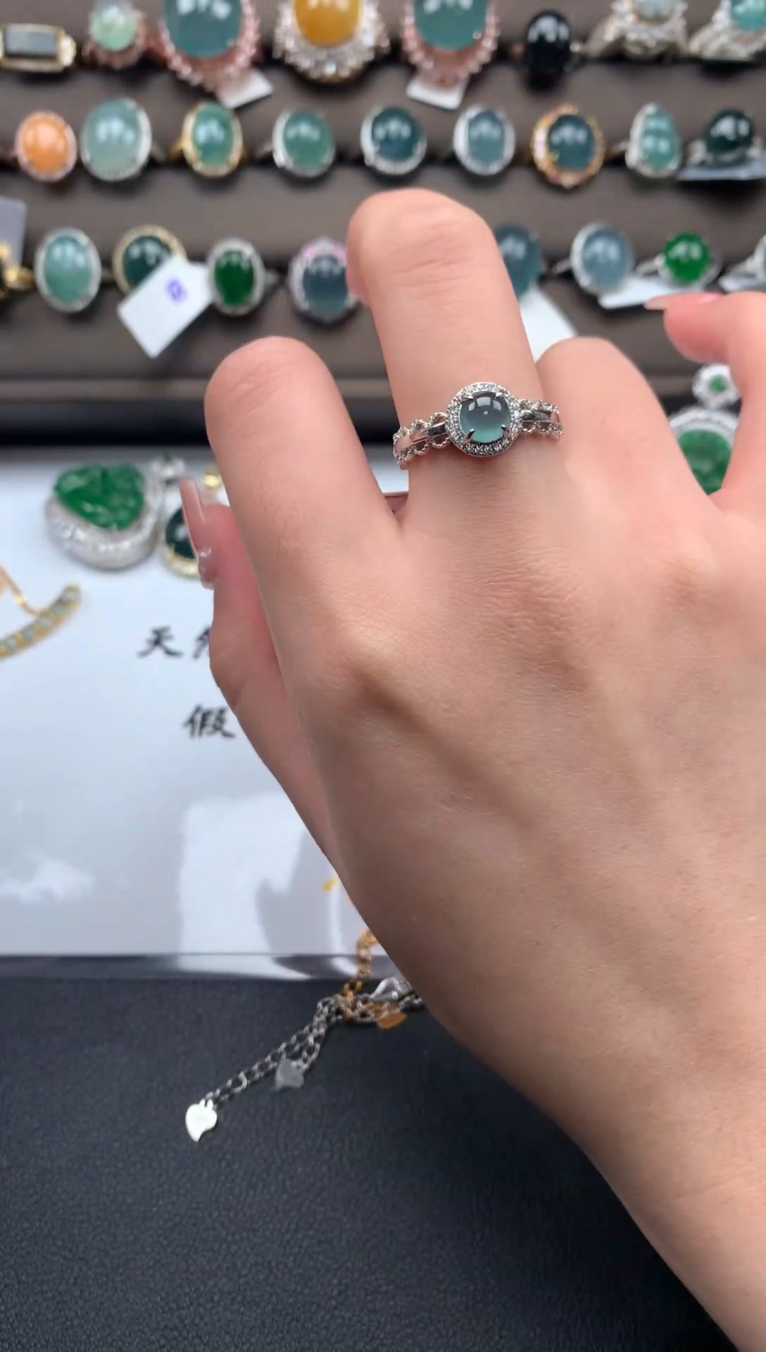 【闪购商品】翡翠戒指银S925镶嵌51241