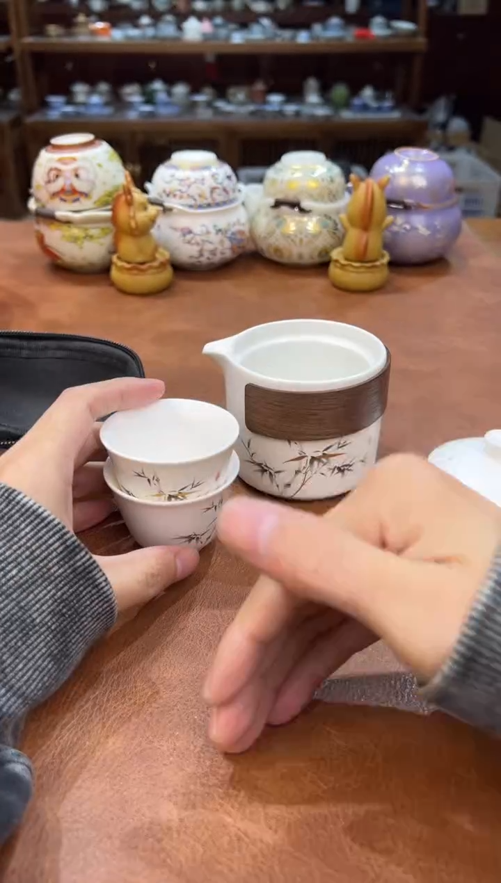 真的很便宜会开片的旅行茶具