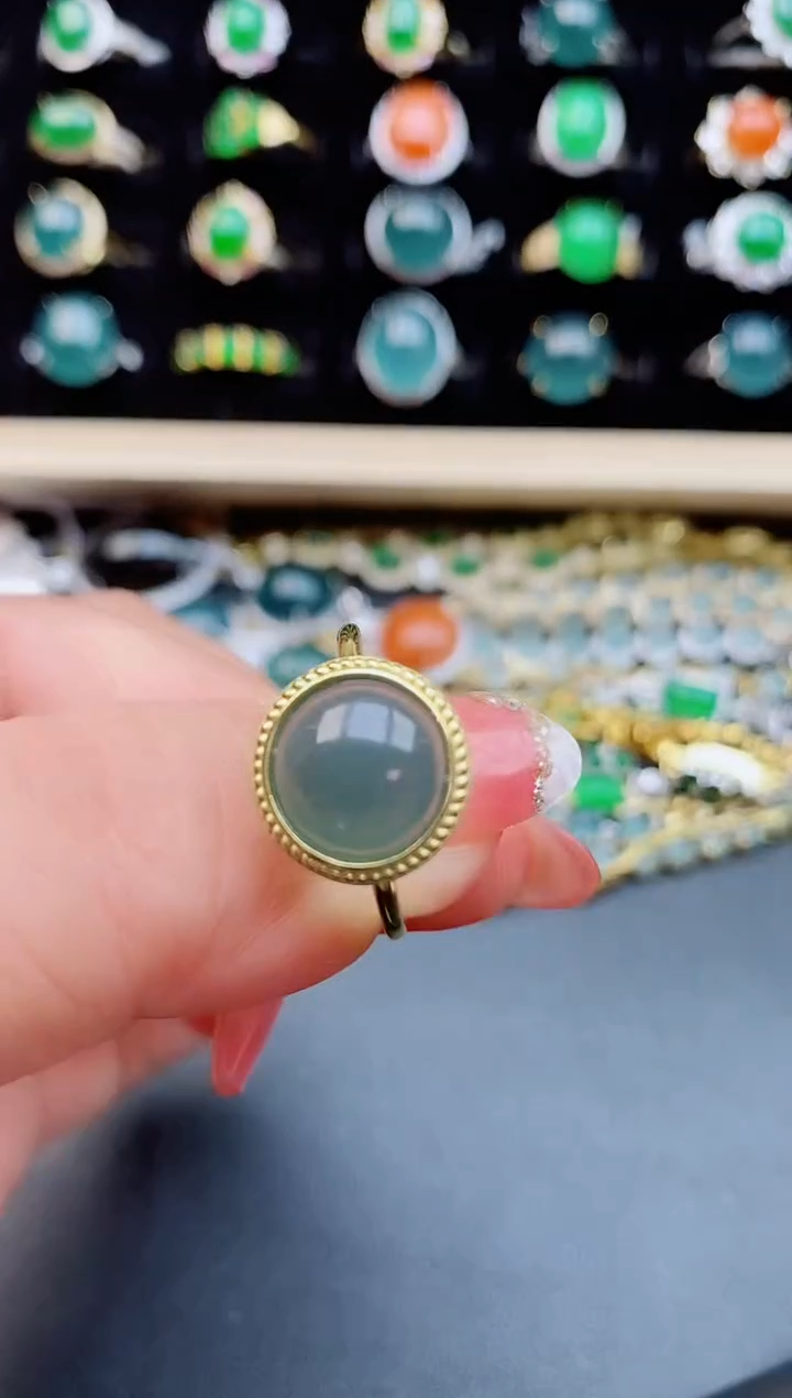 【闪购商品】翡翠戒指银S925镶嵌508550