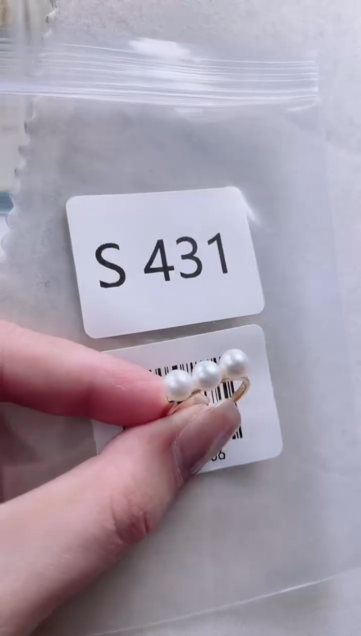 【闪购商品】淡水珍珠戒指银S925镶嵌S431