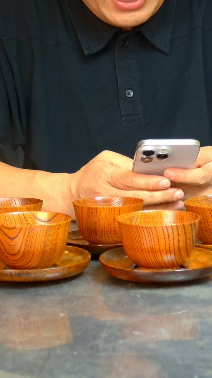 @*辰日本原产实木漆器茶具