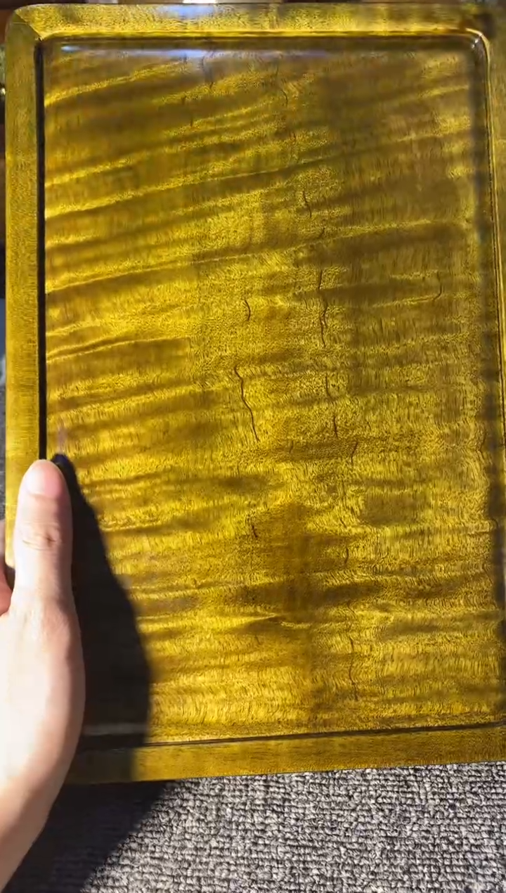 【闪购商品】金丝楠木艺阴沉文承盘F32