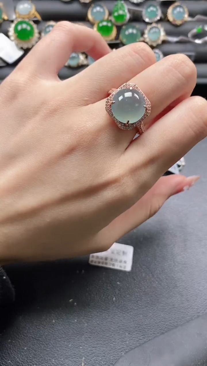 【闪购商品】翡翠戒指银S925镶嵌1111