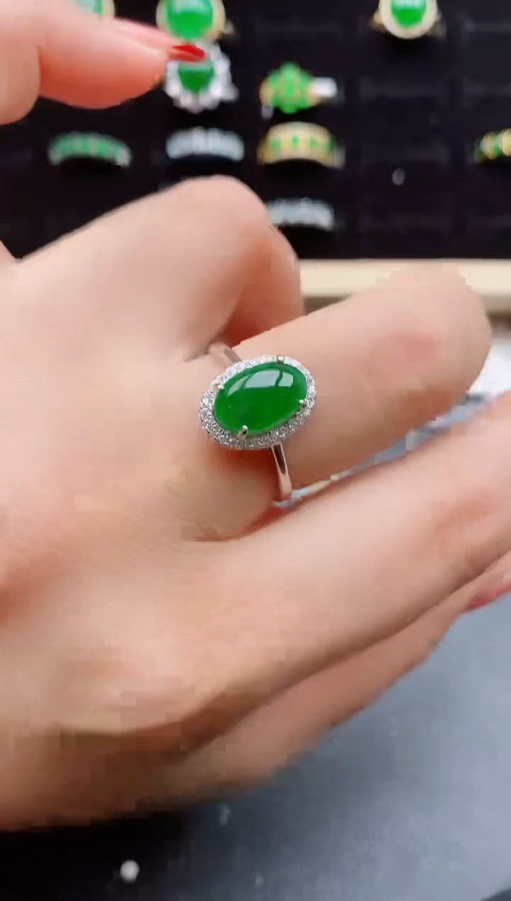 【闪购商品】翡翠戒指银S925镶嵌321321