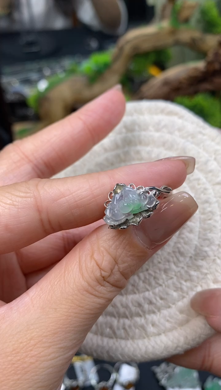 颈饰银S925镶嵌翡翠喜****年净货15807