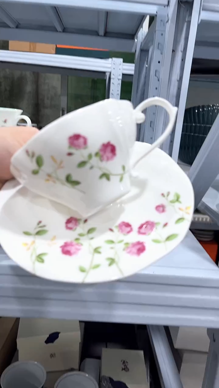 杯子陶陶瓷（简装）咖啡杯碟一套