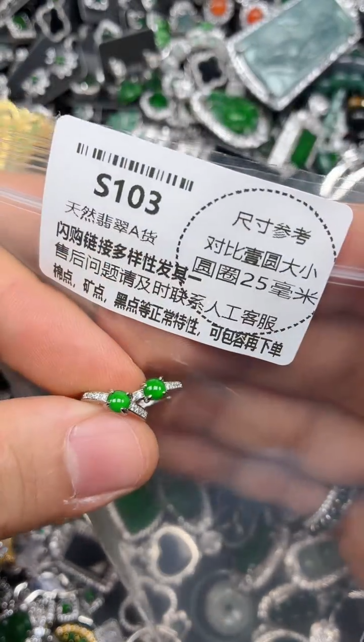 颈饰未镶嵌翡翠S103耳扣