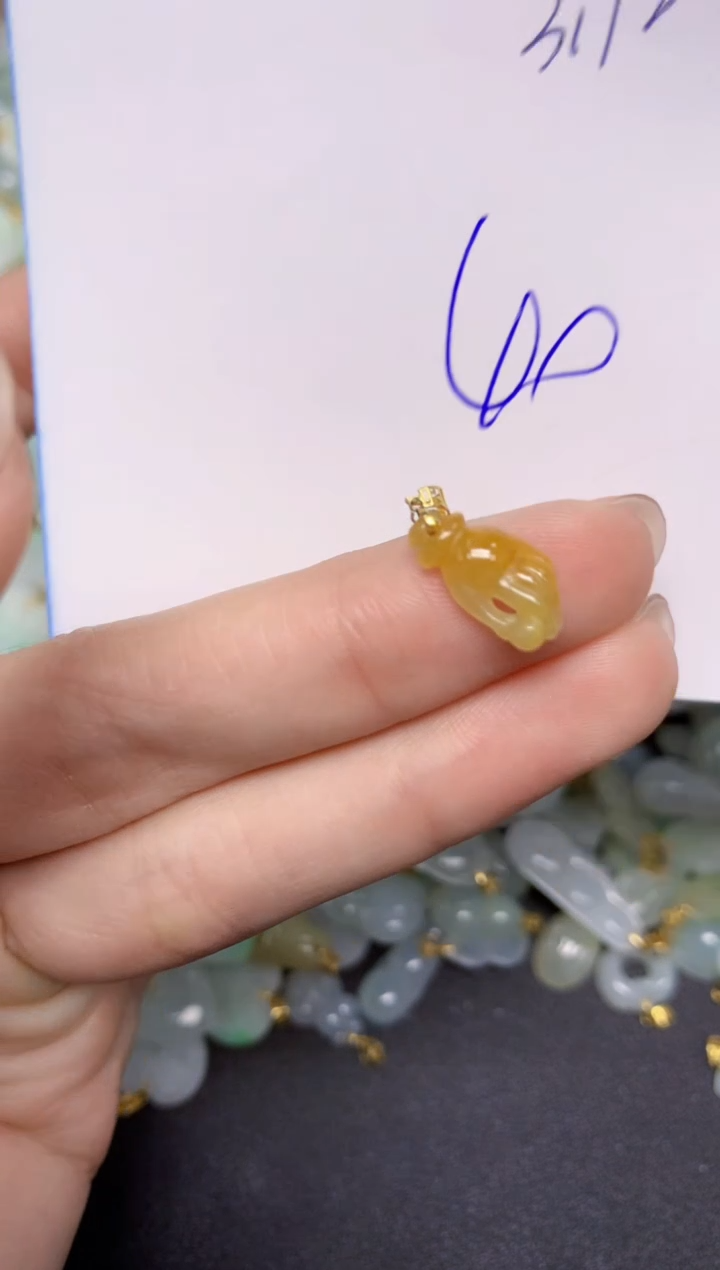 【闪购商品】翡翠颈饰18K金镶嵌 天然翡翠A货