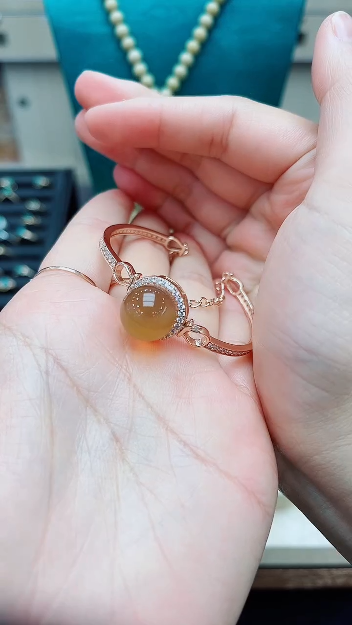 【闪购商品】蛋白石手镯银S925镶嵌多样性发其一30803